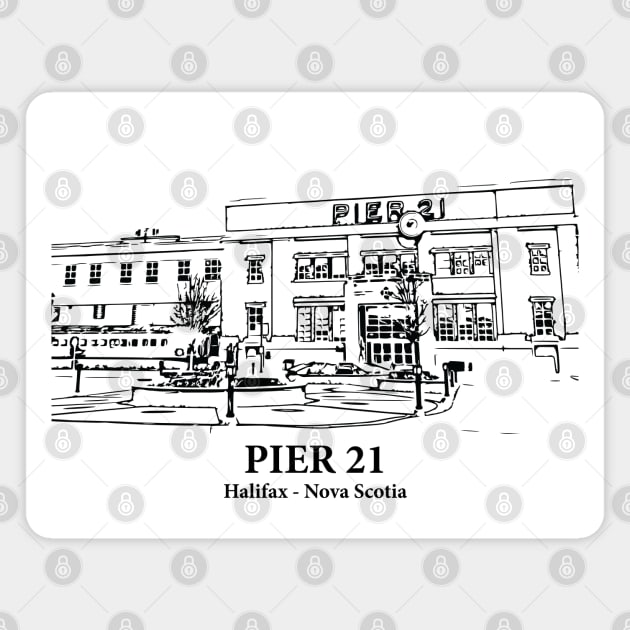 Pier 21 - Halifax NS Magnet by Lakeric